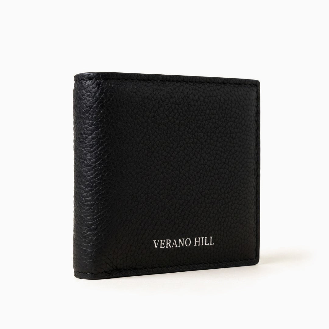 Pebbled Genuine Leather Bifold Wallet